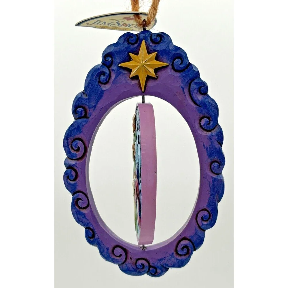 Jim Shore Heartwood‎ Creek Rotating Holy Family North Christmas Ornament 2016